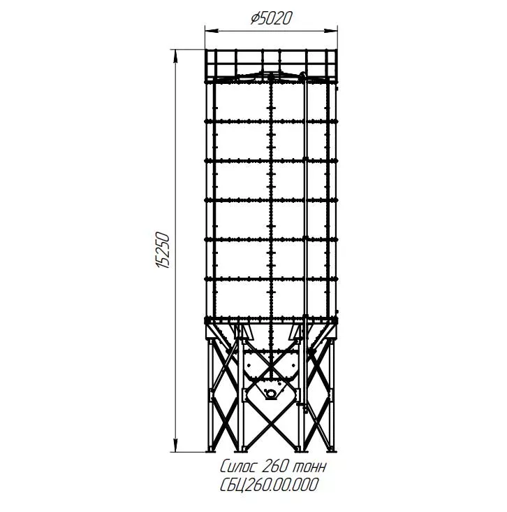 260-ТОННЫЙ СИЛОС ДЛЯ ЦЕМЕНТА (СБОРНЫЙ) - 1
