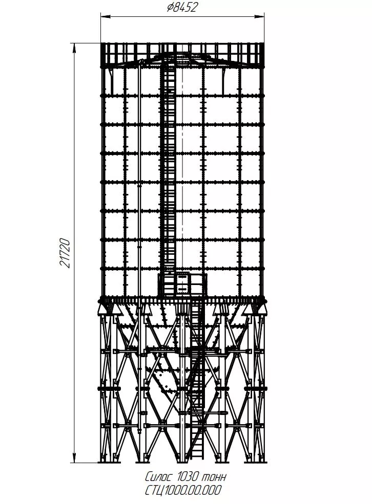 1030-ТОННЫЙ СИЛОС ДЛЯ ЦЕМЕНТА (СБОРНЫЙ) - 1